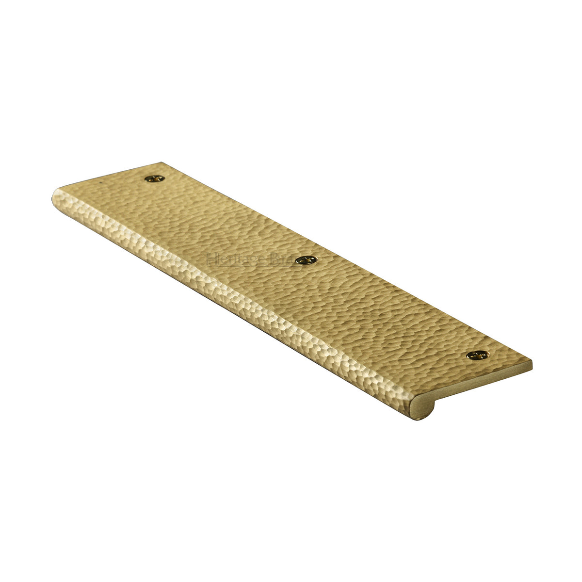 Heritage Brass Hammered EP Edge Pull Cabinet Handle 200mm Satin Brass Finish