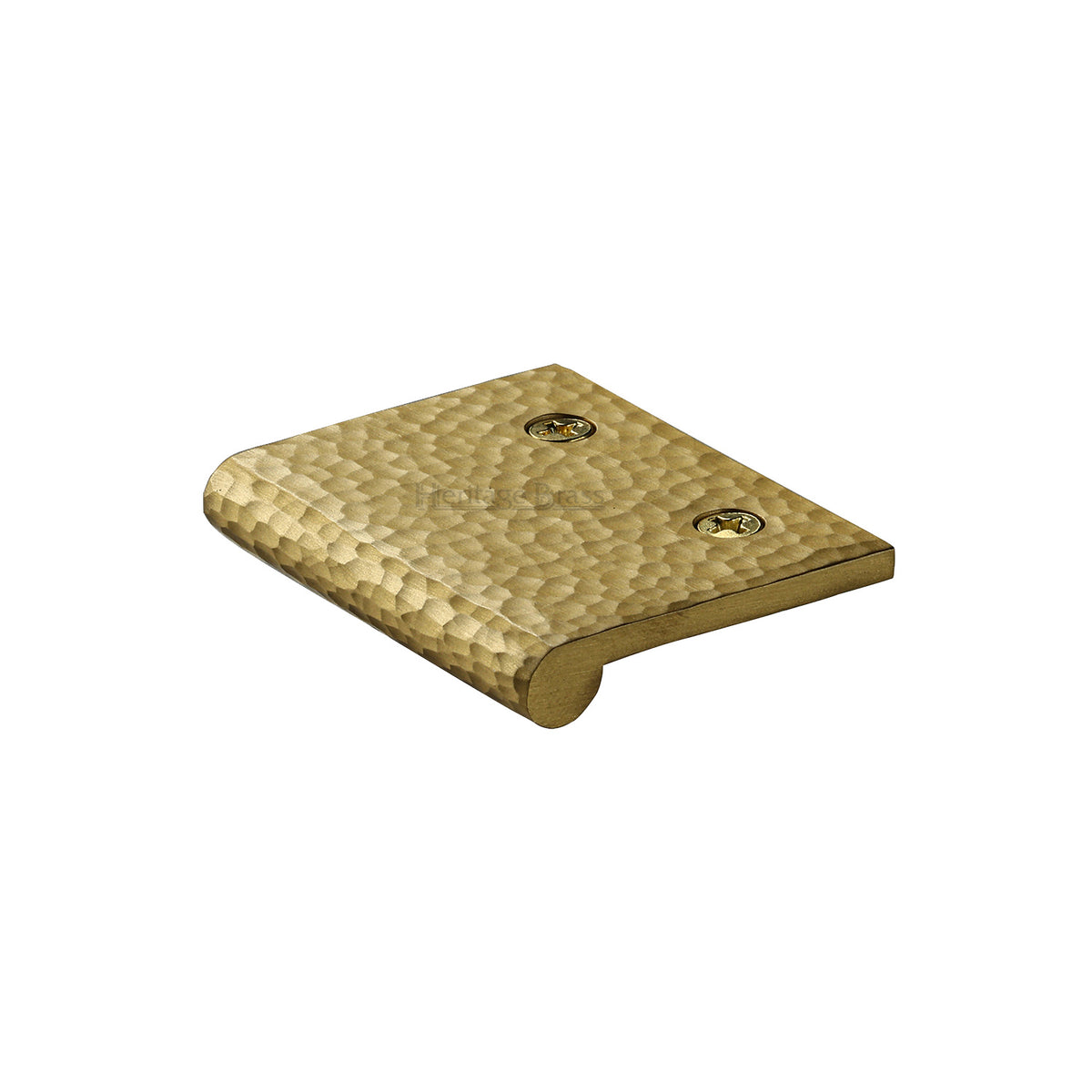 Heritage Brass Hammered EP Edge Pull Cabinet Handle 50mm Satin Brass Finish