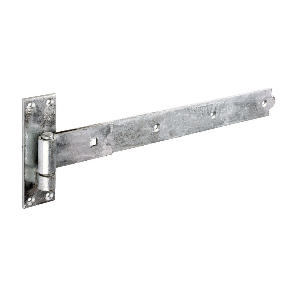 This is an image of Timco - Pair of Straight Band & Hook On Plates - Hot Dipped Galvanised 450mm (1 Pairs Plain Bag) HBS450G