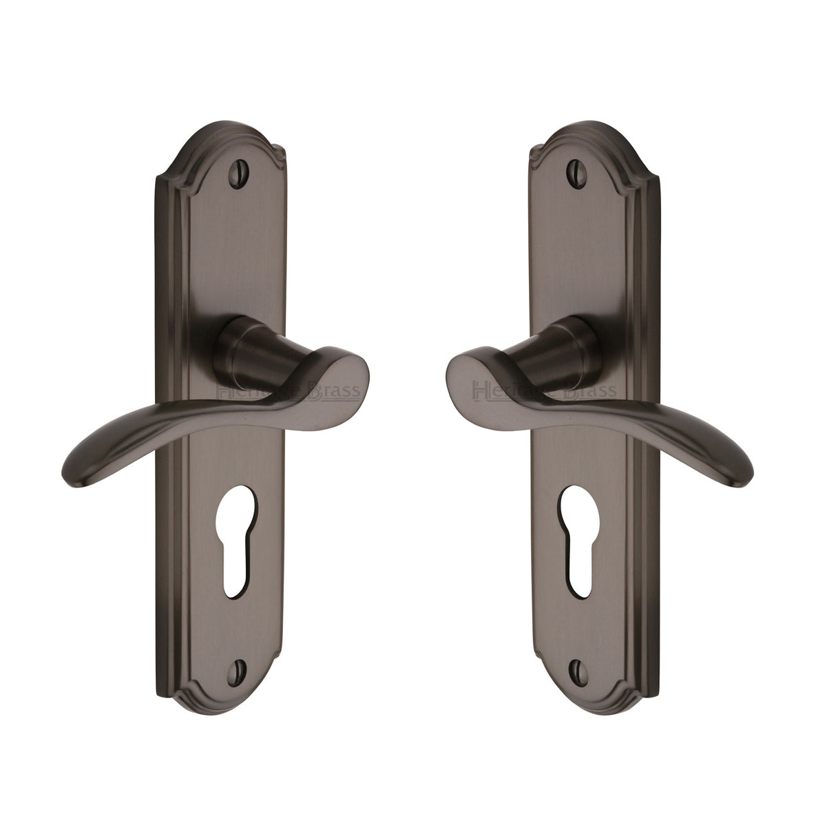 High quality image of the Heritage Brass Door Handle for Euro Profile Plate Howard Design Matt Bronze Finish
| Sku. how1348-mb | Discounted prices available from Trade Door Handles
