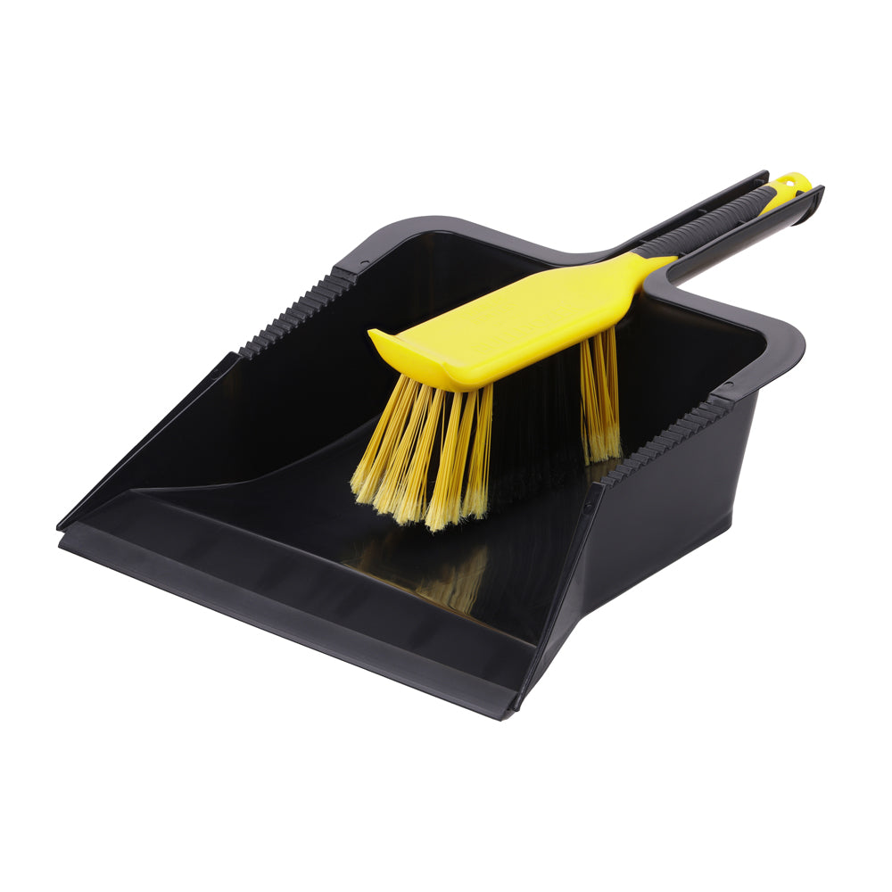 This is an image of Timco - Bulldozer Heavy Duty Dustpan & Brush Set 6.5"|12" HQ8015BY