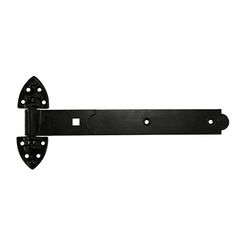 This is an image of Timco - Pair of Heavy Reversible Hinges - Black 350mm (1 Pairs Plain Bag) HRH350B