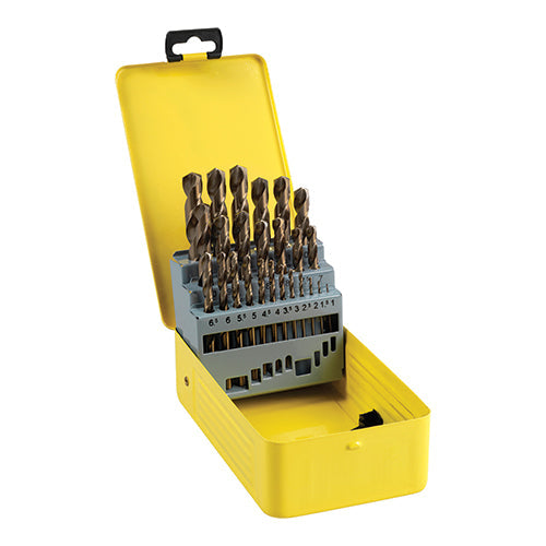 This is an image of Timco - Ground Jobber Drills Set - Cobalt M35 25pcs (25 Pieces Case) HSSCO25DS