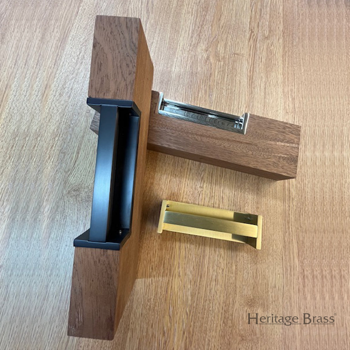 Heritage Brass Edge Pull and Flush Pull Polished Nickel Finish