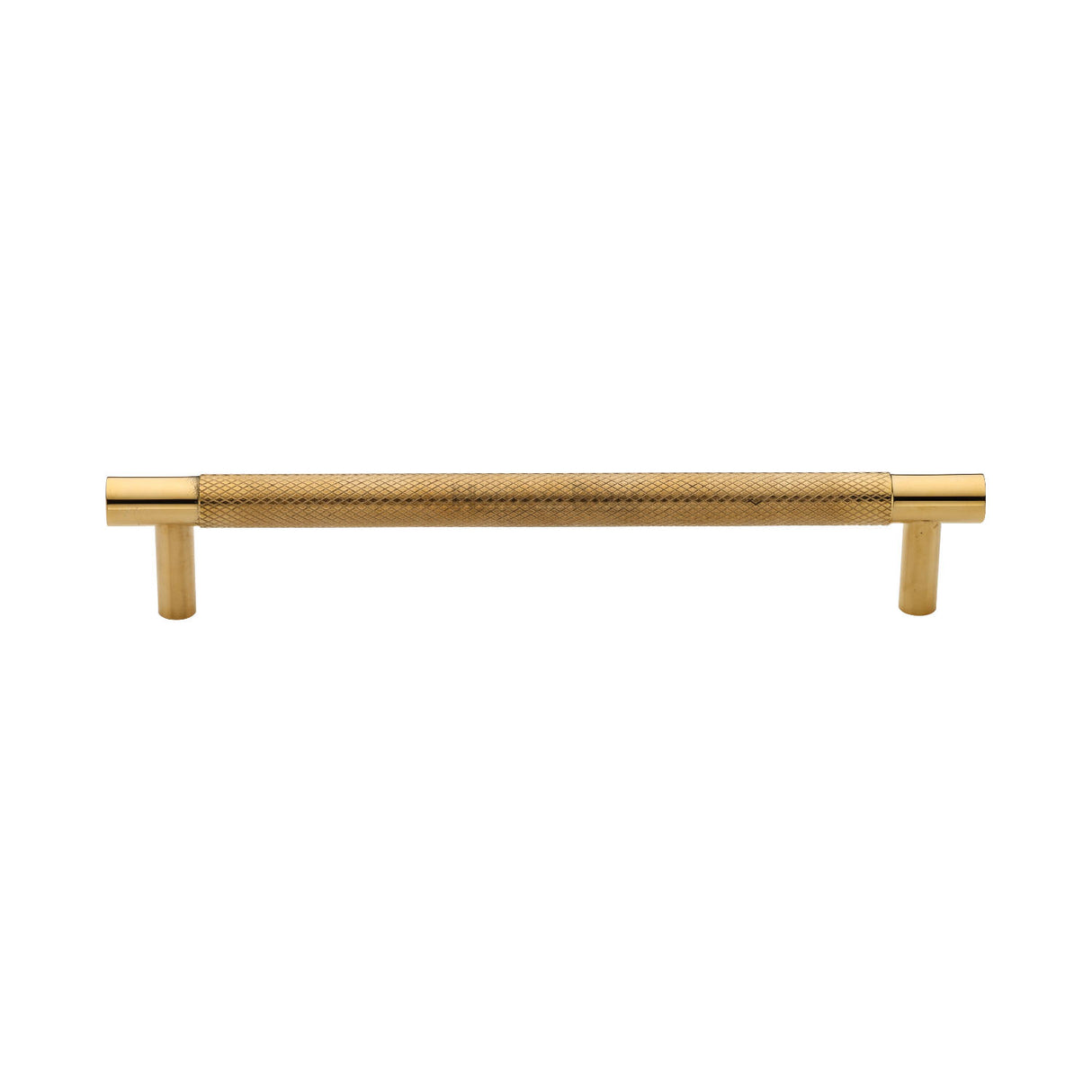 Heritage Brass Cabinet Pull Partial Knurled Design 128mm CTC Unlacquered Brass finish