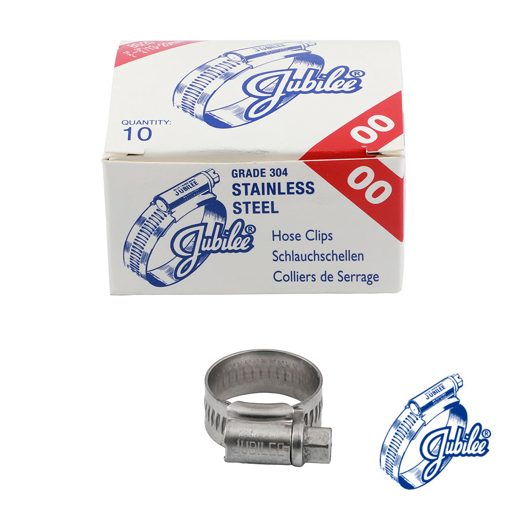 This is an image of Timco - Jubilee Clip Stainless Steel - 00SS 13 - 20mm - (10 PCS Box) JUB00SS