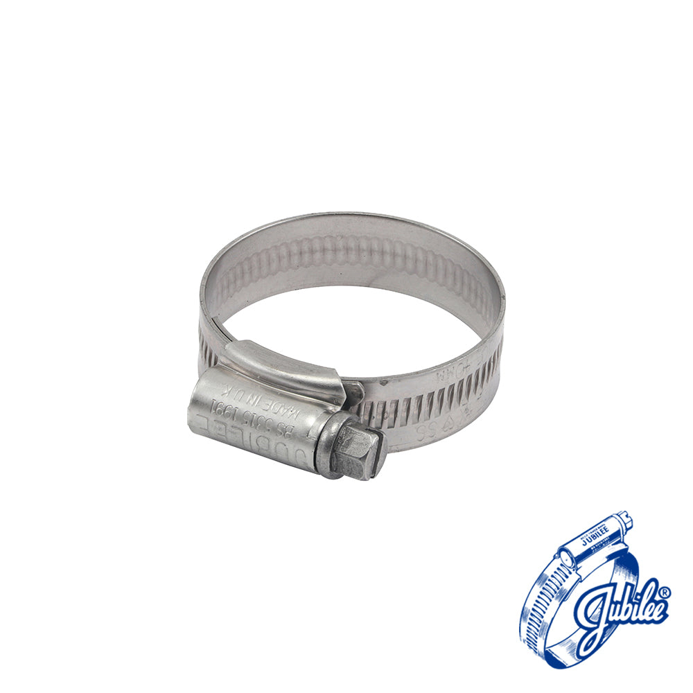 This is an image of Timco - Jubilee Clip Stainless Steel - 1XSS 30 - 40mm - (10 PCS Box) JUB1XSS