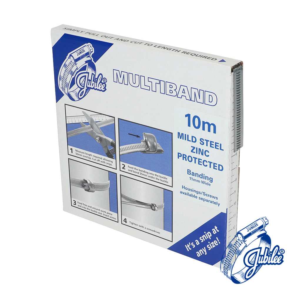 This is an image of Timco - Multiband Mild Steel Banding - MB1701 11mm x 10m - (1 Each Box) JUBMB1701