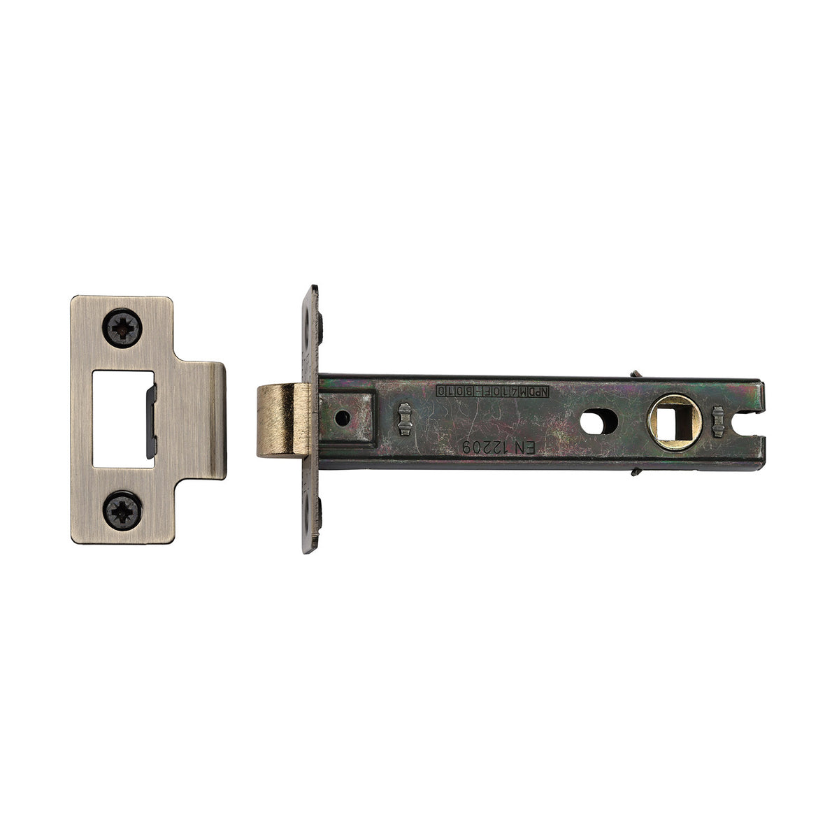 High quality image of the CE Tubular Latch 4" Antique Brass Finish | Sku. lal0083-at | Discounted prices available from Trade Door Handles