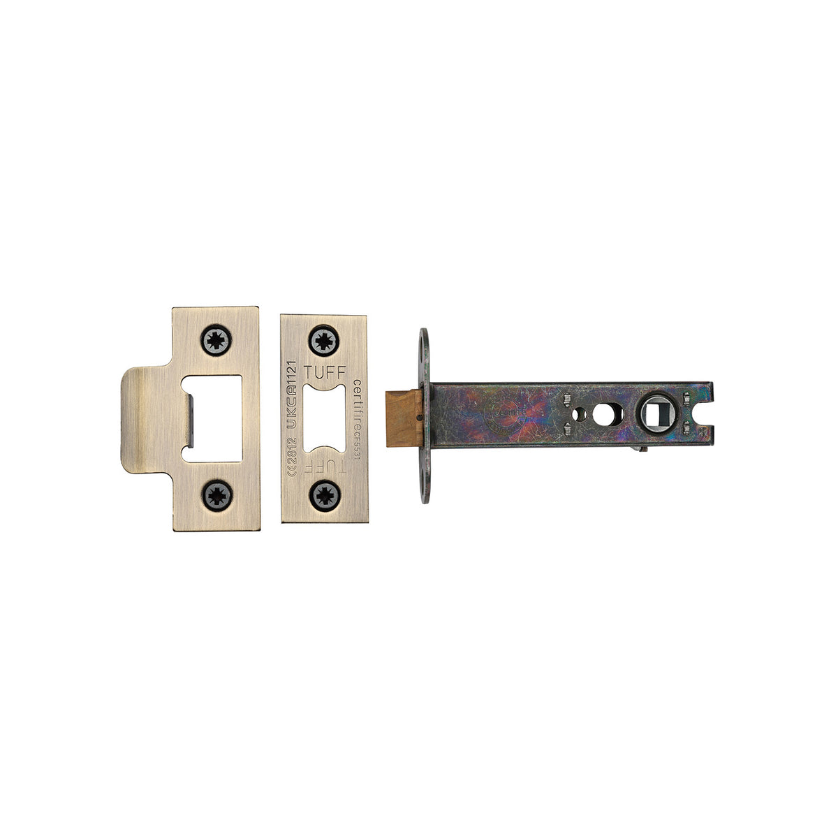 High quality image of the CE Heavy Duty Tubular Latch 4" Antique Finish | Sku. lal0138-at | Discounted prices available from Trade Door Handles