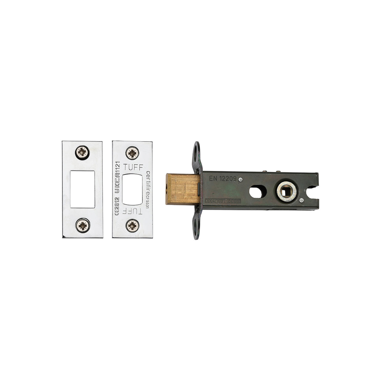 High quality image of the CE Tubular Deadbolt 3" Pol.Chrome/Nickel Finish | Sku. lal0276-pc-pn | Discounted prices available from Trade Door Handles