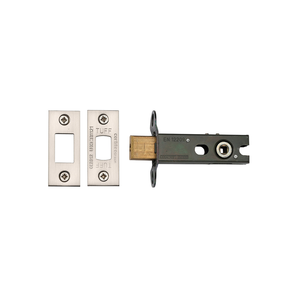 High quality image of the CE Tubular Deadbolt 3" Nickel Finish/Satin Chrome | Sku. lal0276-sn-sc | Discounted prices available from Trade Door Handles
