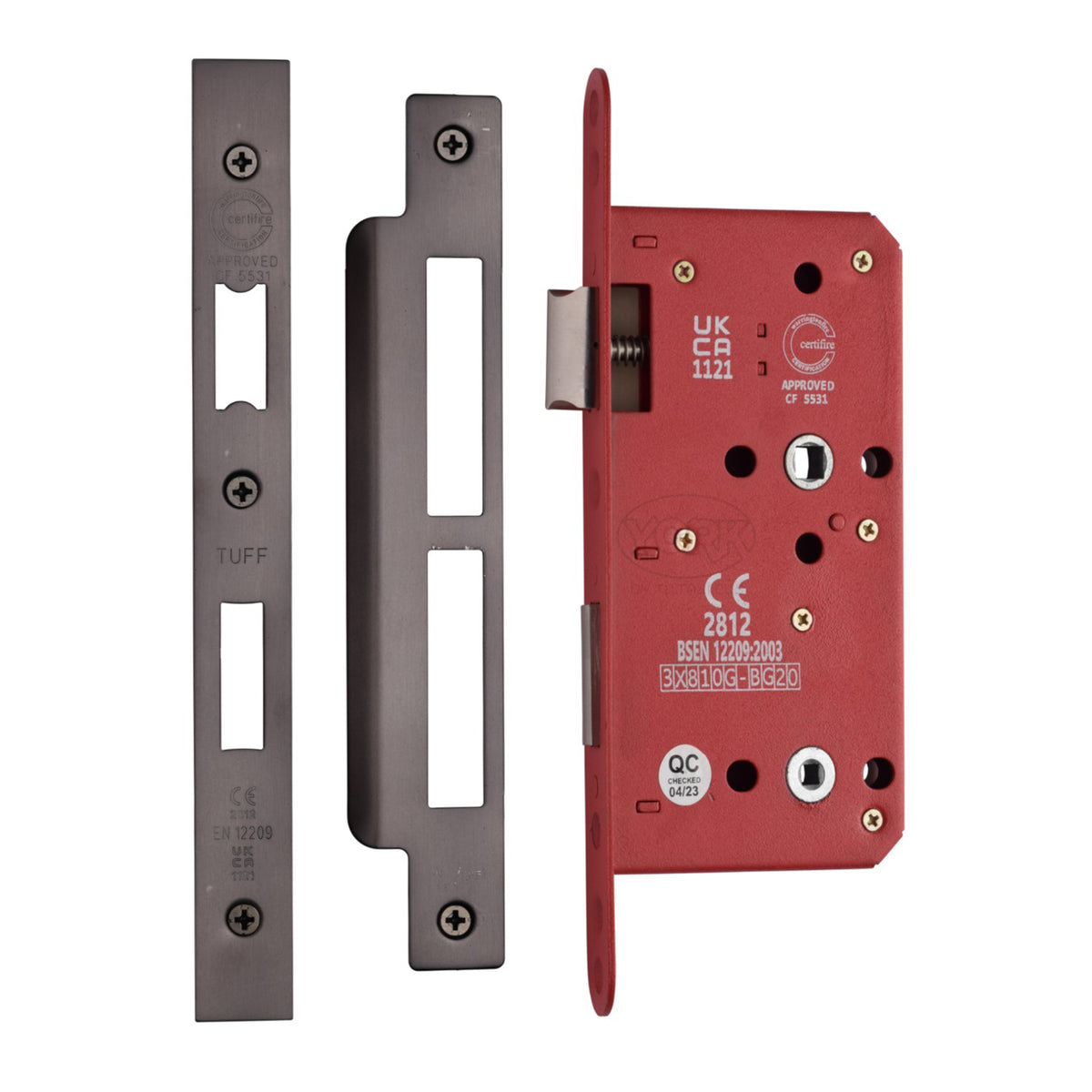 High quality image of the CE Bathroom Lock (78mm Centre) Matt Bronze Finish | Sku. lal1625-mb | Discounted prices available from Trade Door Handles