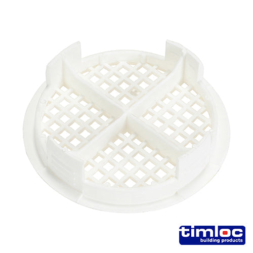 This is an image of Timco - Timloc Push-in Soffit Vent - White - 1140 70mm (10 Pieces Bag) LOC1140