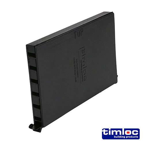 This is an image of Timco - Timloc Cavity Wall Weep Vent - Black - 1143BL 65 x 10 x 100mm (50 Pieces Box) LOC1143BL