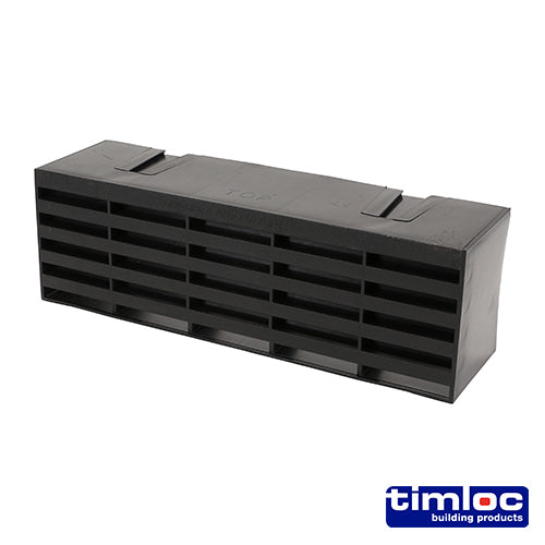 This is an image of Timco - Timloc Airbrick - Plastic - Blue / Black - 1201ABBB 215 x 69 x 60mm (20 Pieces Box) LOC1201ABBB