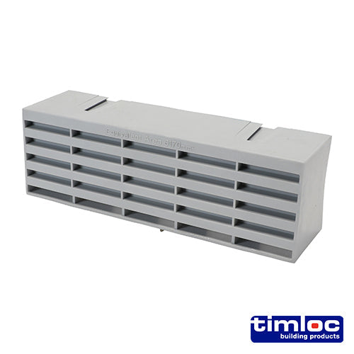 This is an image of Timco - Timloc Airbrick - Plastic - Grey - 1201ABGR 215 x 69 x 60mm (20 Pieces Box) LOC1201ABGR