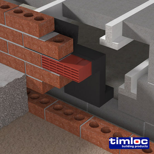 This is an image of Timco - Timloc Telescopic Underfloor Vent - 1201 Up to 5 courses (20 Pieces Box) LOC1201