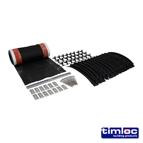 This is an image of Timco - Timloc Roll Out Dry Fix Ridge Kit - Black - 54700 6m (1 Each Box) LOC54700