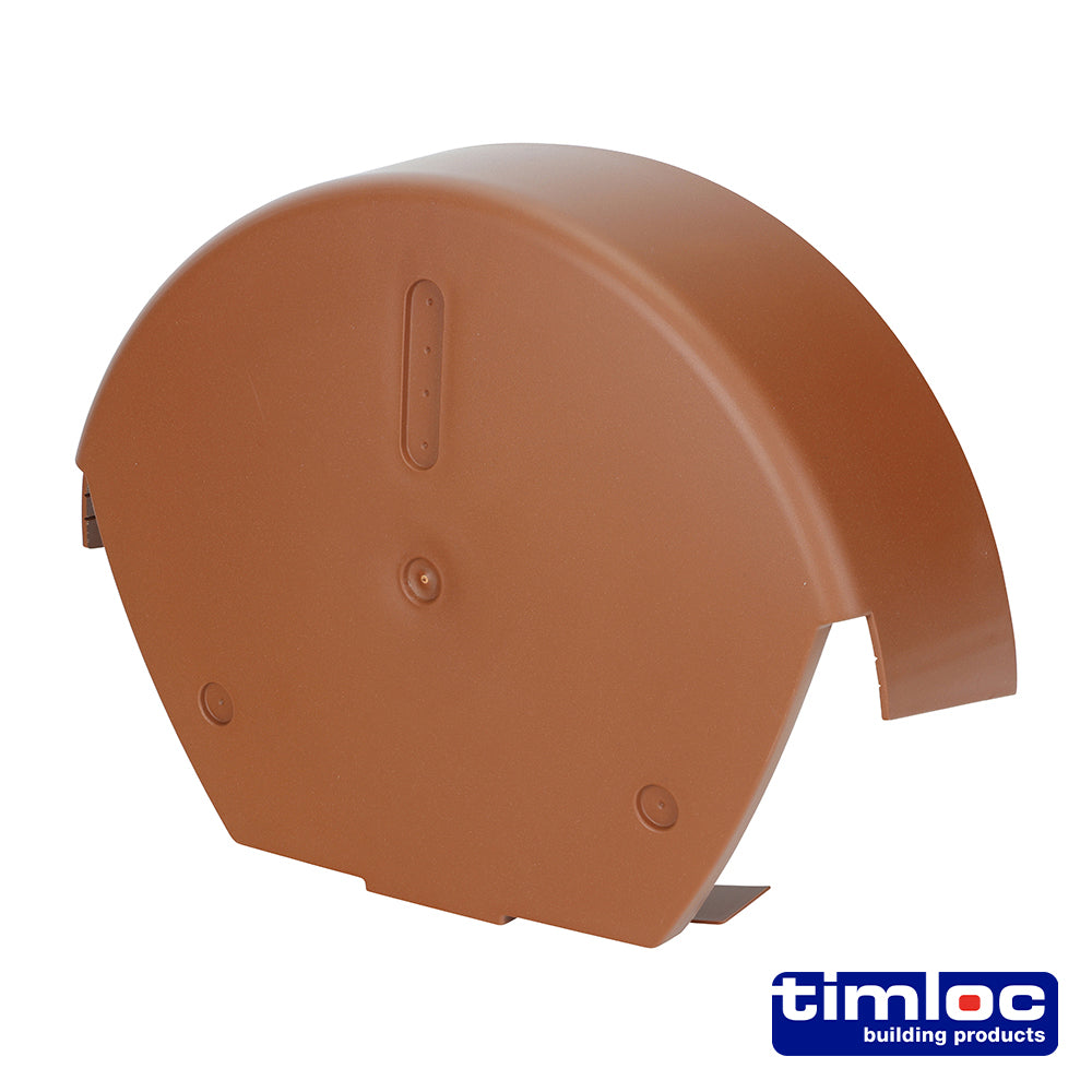 This is an image of Timco - Universal 1/2 Rnd. Cap Terracotta 280 x 145mm (1 Each Bag) LOC99114