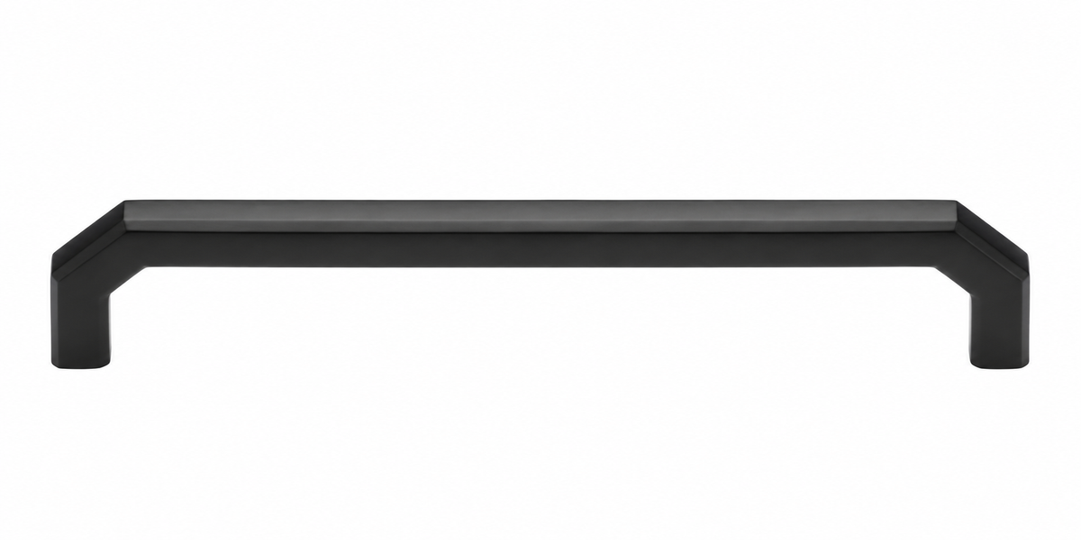 M.Marcus Cabinet Pull Angular Design 192mm CTC Matt Black Rustic Iron