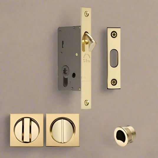 M.Marcus - SLD Lock CW SQ Privacy Turns 50mm Polished Brass