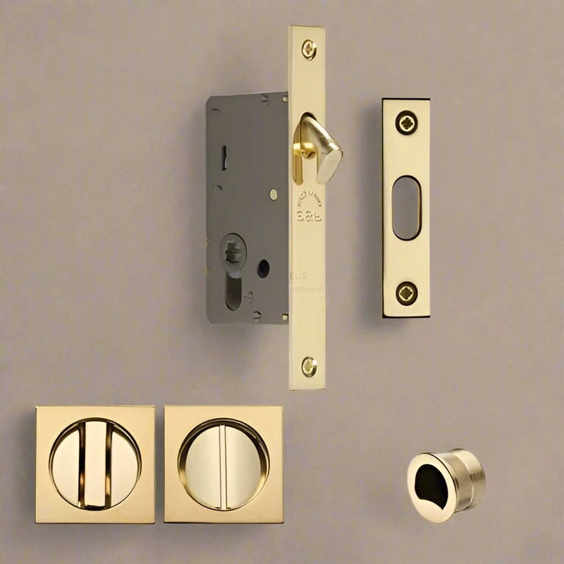 M.Marcus - SLD Lock CW SQ Privacy Turns 50mm Polished Brass
