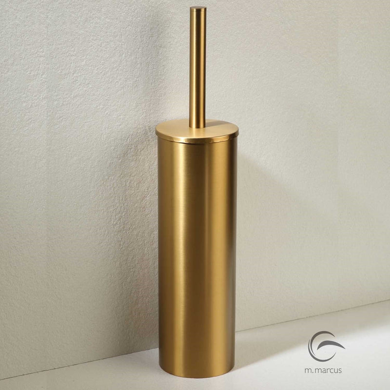 M.Marcus - Standing toilet brush holder Satin Brass Finish