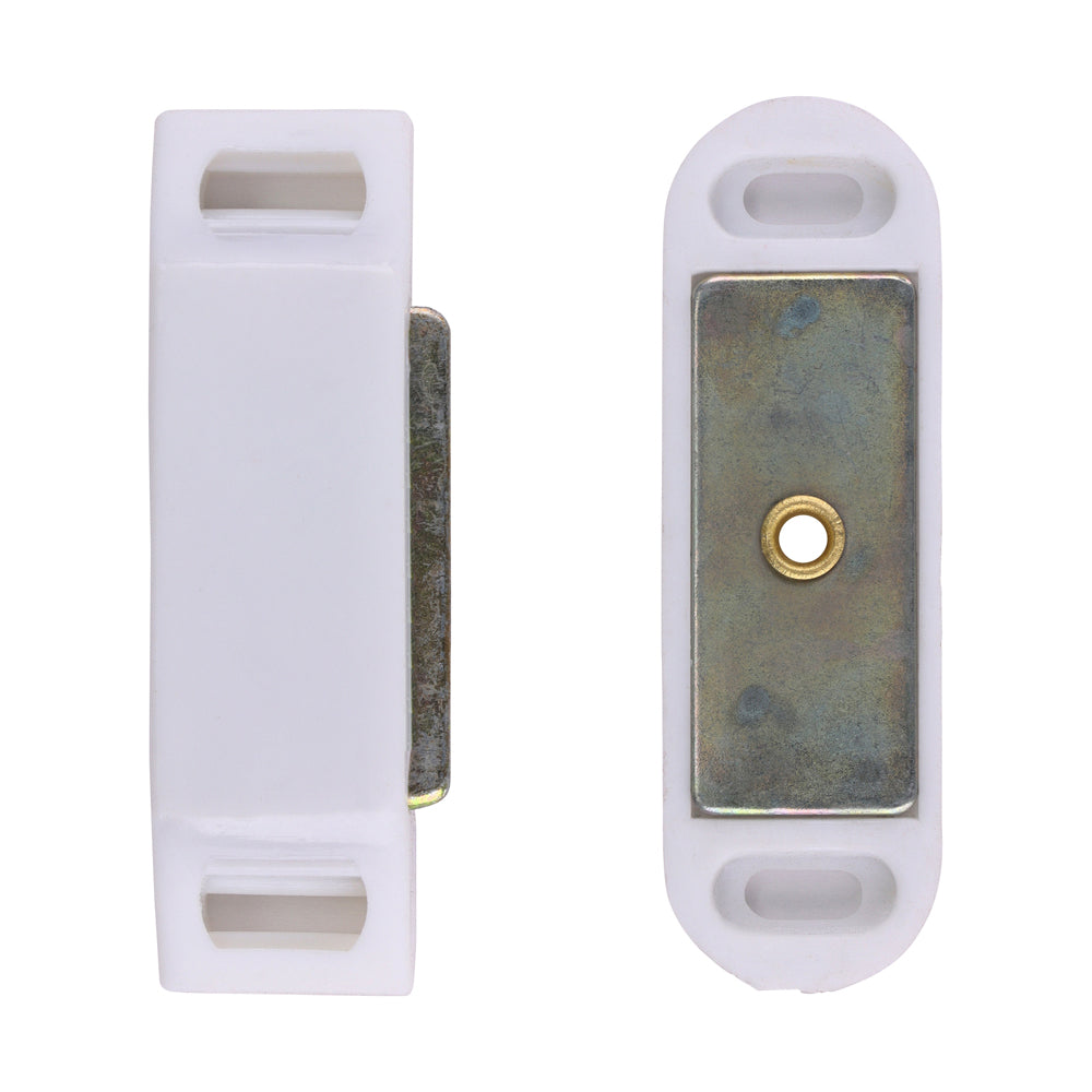 This is an image of Timco - Magnetic Catches - White 6kg - (100 PCS Bag) MC6BG