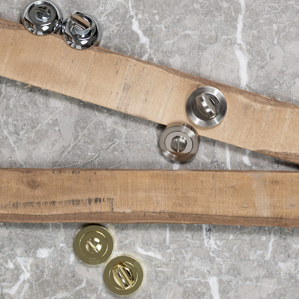 Quality image of Mediterranean WC Turn and Release on Round Rose - Polished Chrome | Sku. mwccp | available from Trade Door Handles.