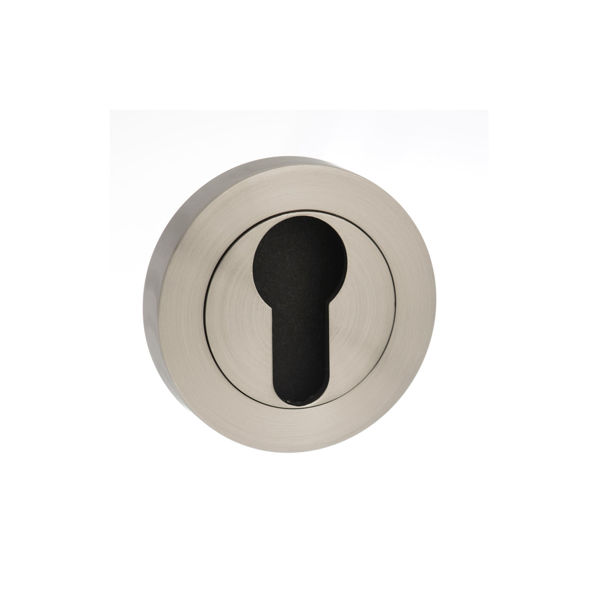 Quality image of Mediterranean Euro Escutcheons on Round Rose - Satin Nickel | Sku. mescesn | available from Trade Door Handles.
