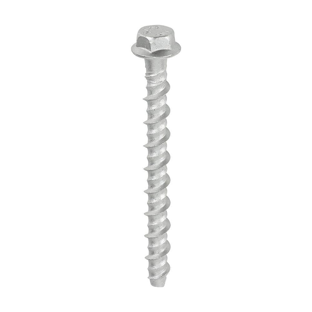 This is an image of Timco - Multi-Fix Masonry Bolts - Hex Flange - Exterior - Silver 6.0 x 75mm - (100 PCS Box) MF675