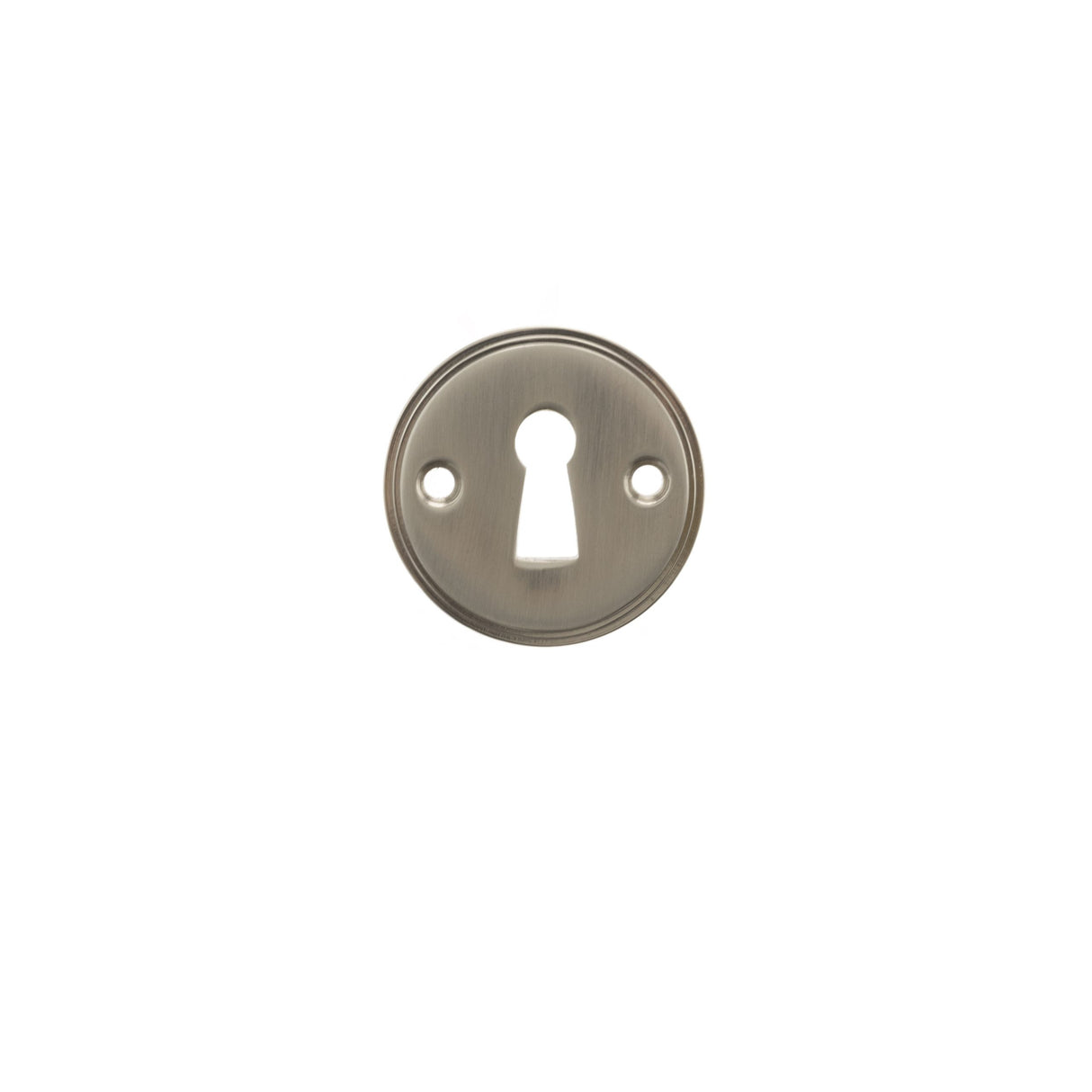 Quality image of Millhouse Brass Solid Brass Open Key Hole Escutcheons - Satin Nickel | Sku. mhrkesn | available from Trade Door Handles.