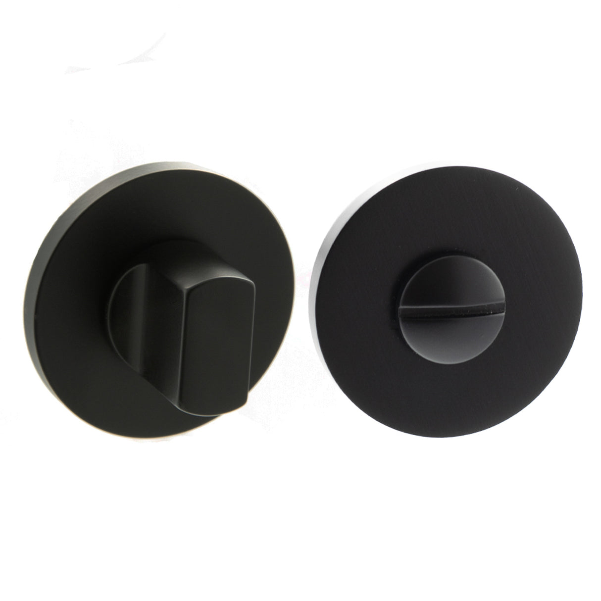 Quality image of Millhouse Brass WC Turn and Release on 5mm Slimline Round Rose - Matt Black | Sku. mhsrwcmb | available from Trade Door Handles.
