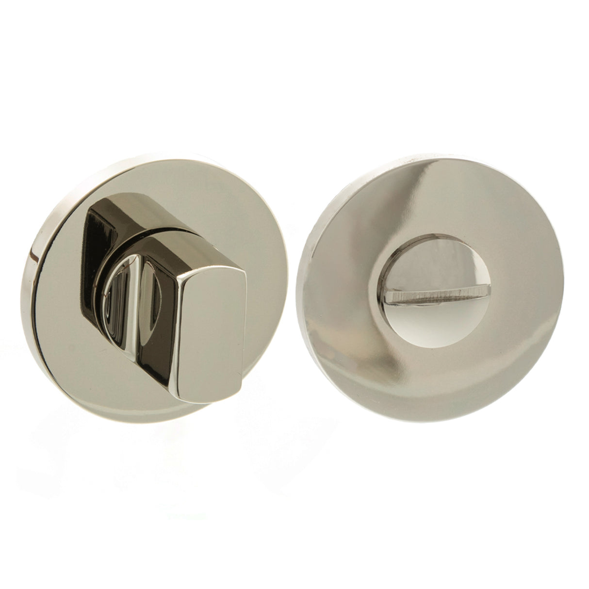 Quality image of Millhouse Brass WC Turn and Release on 5mm Slimline Round Rose - Polished Nickel | Sku. mhsrwcpn | available from Trade Door Handles.