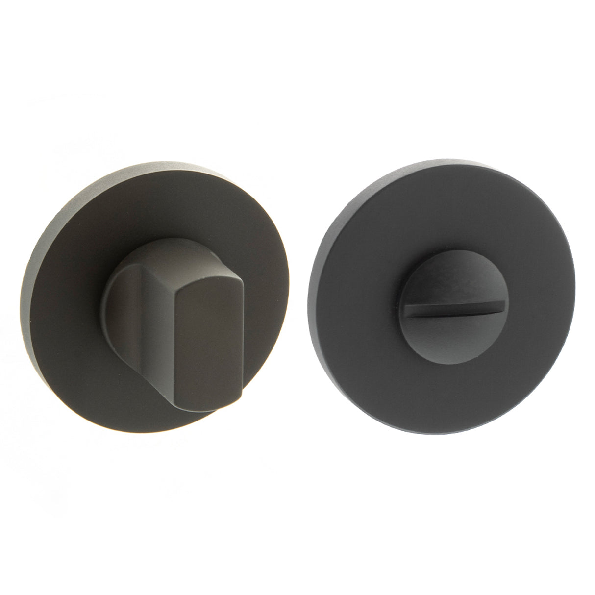 Quality image of Millhouse Brass WC Turn and Release on 5mm Slimline Round Rose - Urban Dark Bronze | Sku. mhsrwcudb | available from Trade Door Handles.