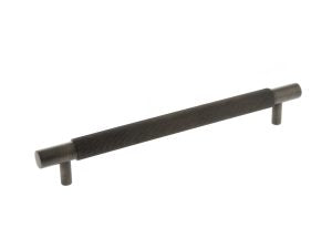 Quality image of Millhouse Brass Thomson Knurled Cabinet Pull Handle 225mm CTC x 20mm - Urban Bronze | Sku. mhphk225ub | available from Trade Door Handles.