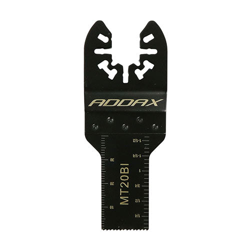 This is an image of Timco - Premium Multi-Tool Blades - Straight - For Wood/Metal - 5pcs 20mm (5 Pieces Blister Pack) MT20BI5