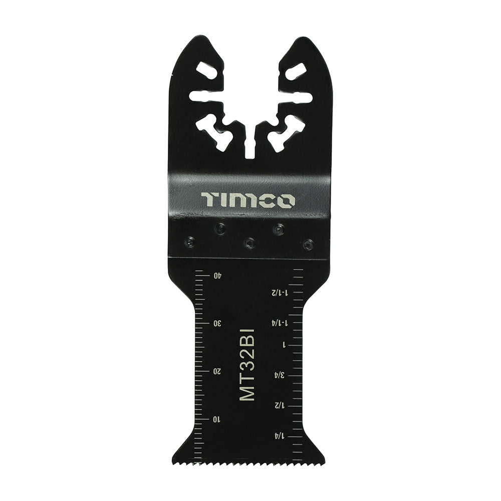 This is an image of Timco - Premium Multi-Tool Blade - Straight - For Wood/Metal 32mm (1 Each Blister Pack) MT32BI