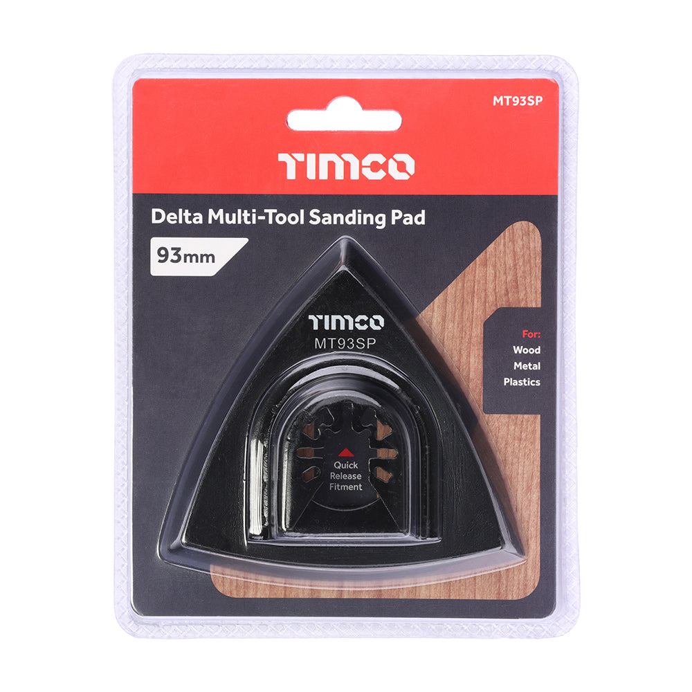 This is an image of Timco - Multi-Tool Delta Sanding Pad 93mm (1 Each Blister Pack) MT93SP
