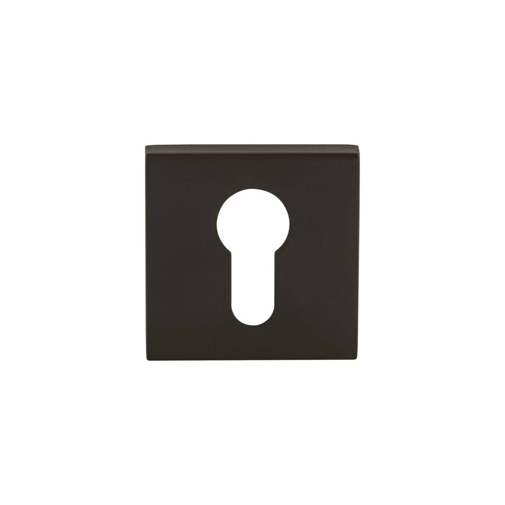 Quality image of Oro & Oro Euro Escutcheons on Square Rose - Matt Black | Sku. o15eemb | available from Trade Door Handles.