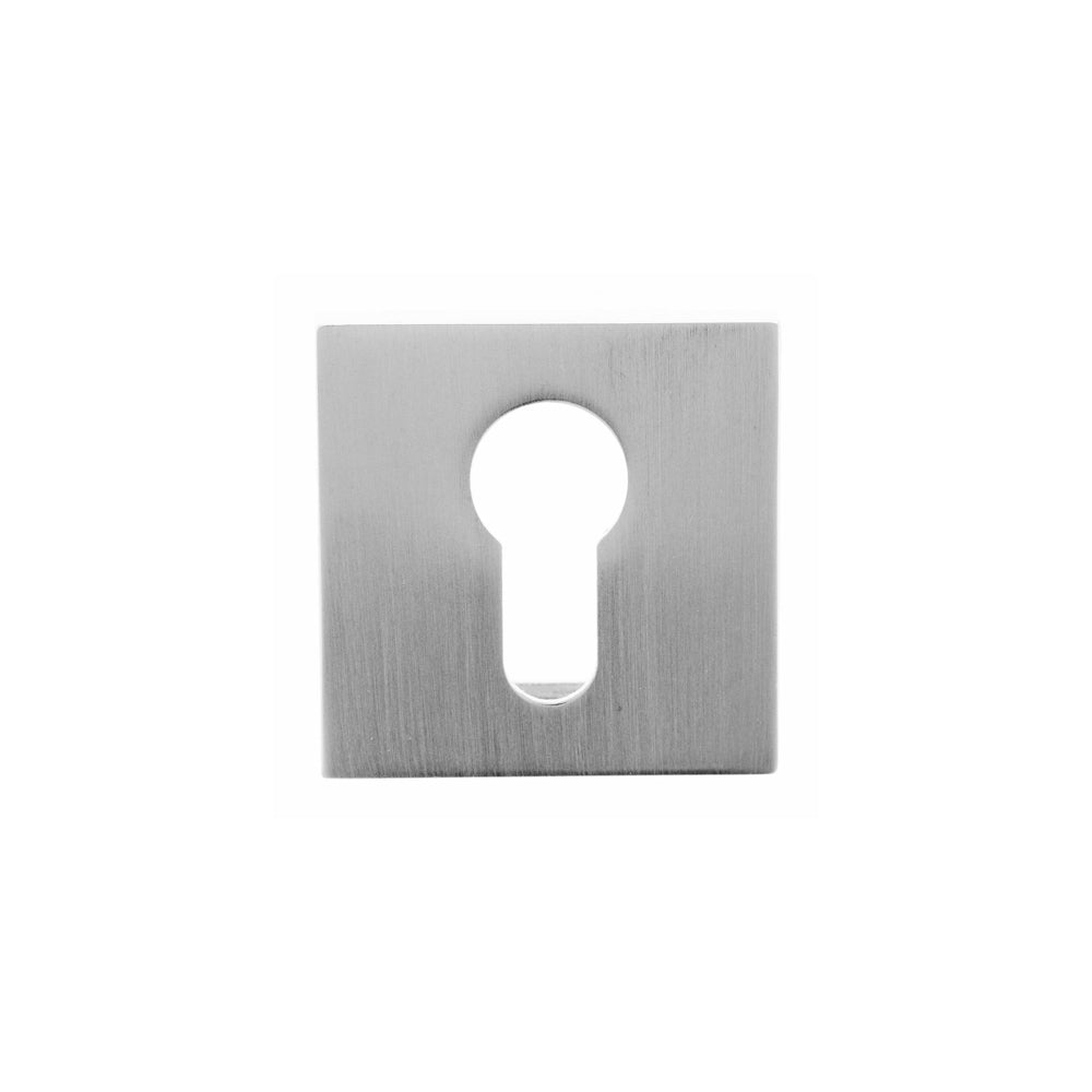 Quality image of Oro & Oro Euro Escutcheons on Square Rose - Satin Chrome | Sku. o15eesc | available from Trade Door Handles.