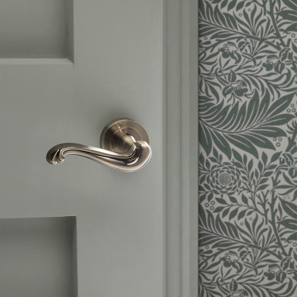 Quality image of Old English Colchester Door Handle Pack (Euro Lock Set - 3" CE Sashlock, 3" Fire Rated Hinges x3) - Antique Brass | Sku. adpoe177ab21 | available from Trade Door Handles.
