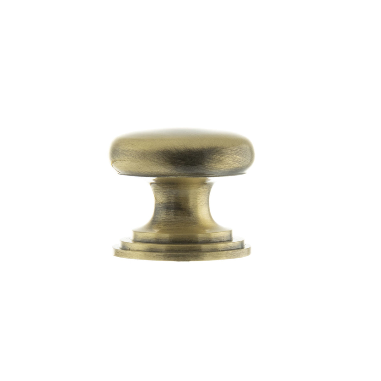 Quality image of Old English Lincoln Solid Brass Victorian Knob 32mm on Concealed Fix - Antique Brass | Sku. oec1232ab | available from Trade Door Handles.