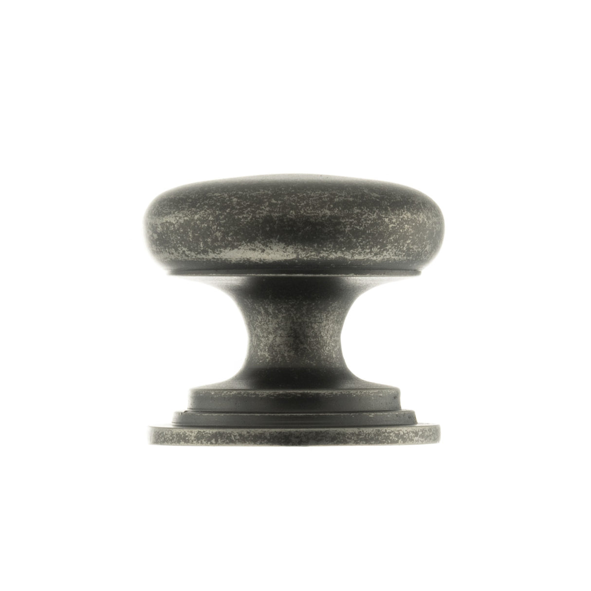 Quality image of Old English Lincoln Solid Brass Victorian Knob 38mm on Concealed Fix - Distressed Silver | Sku. oec1238ds | available from Trade Door Handles.