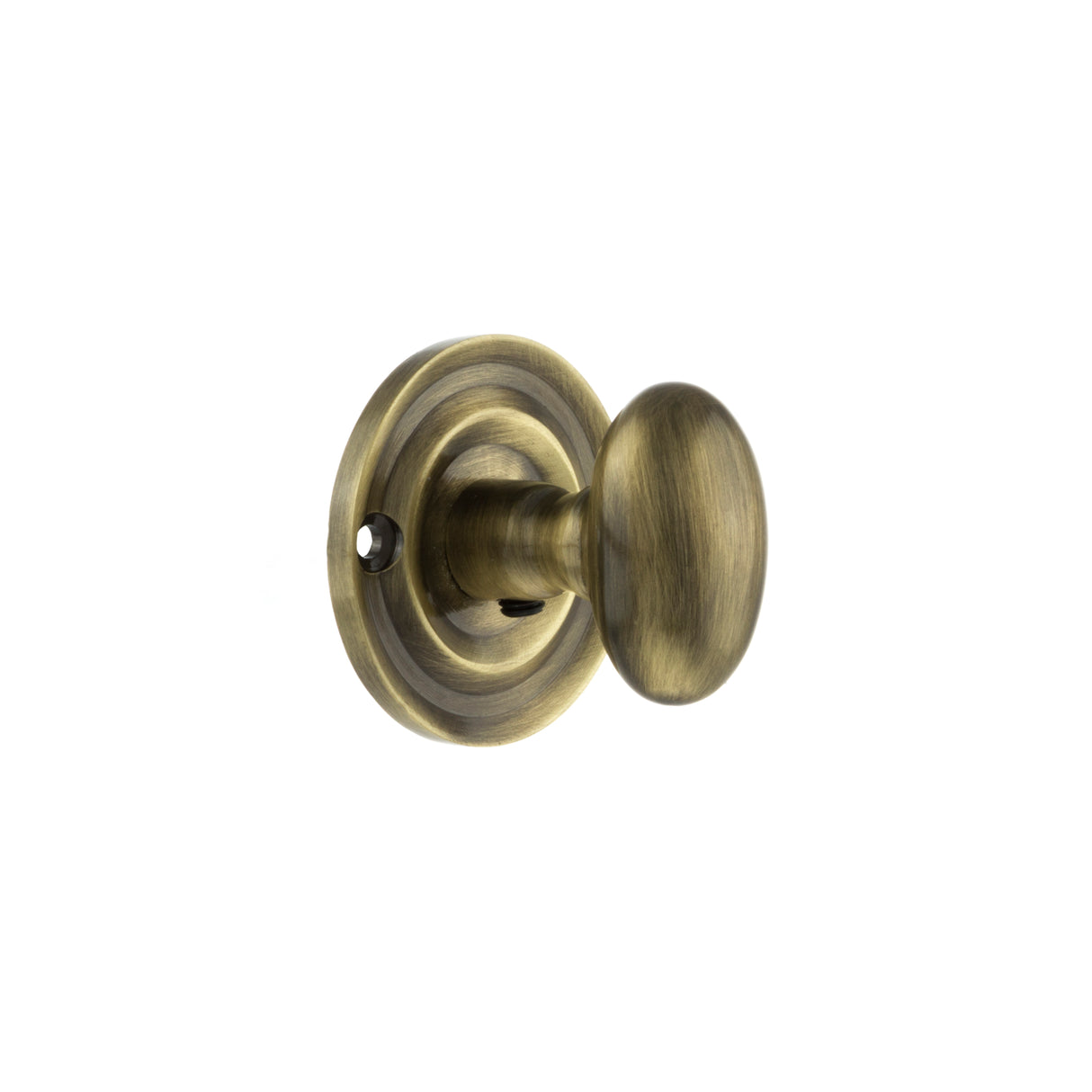 Quality image of Old English Solid Brass Oval WC Turn and Release - Antique Brass | Sku. oeowcab | available from Trade Door Handles.