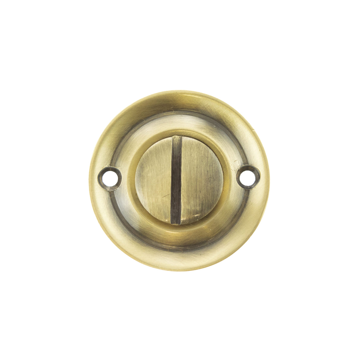 Quality image of Old English Solid Brass Oval WC Turn and Release - Antique Brass | Sku. oeowcab | available from Trade Door Handles.
