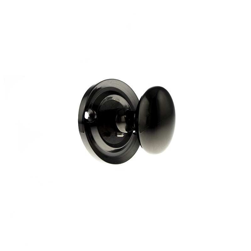 Quality image of Old English Solid Brass Oval WC Turn and Release - Black Nickel | Sku. oeowcbn | available from Trade Door Handles.