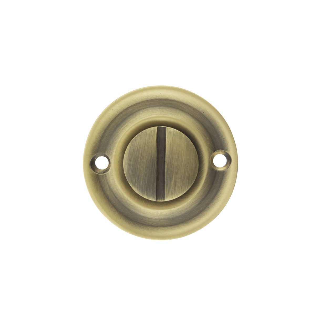 Quality image of Old English Solid Brass Oval WC Turn and Release - Matt Antique Brass | Sku. oeowcmab | available from Trade Door Handles.