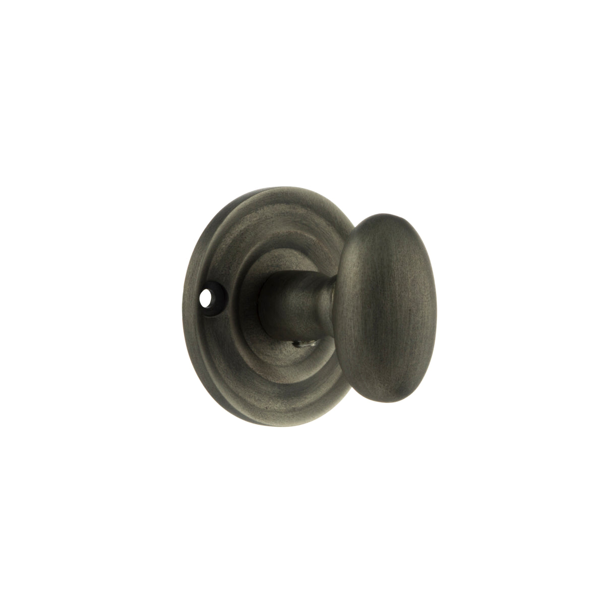 Quality image of Old English Solid Brass Oval WC Turn and Release - Matt Gun Metal | Sku. oeowcmbn | available from Trade Door Handles.
